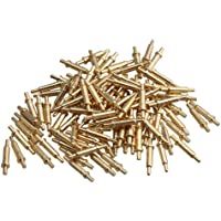 Yibuy - 100 conectores chapados en oro con forma de pogo de sonda de resorte de 2-0 mm